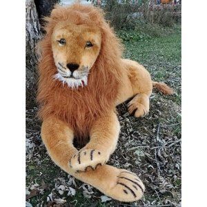Melissa & Doug Large Lion Plush Jumbo Giant Lifelike Stuffed Animal Flaw